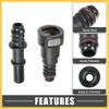 REPAIROCK Car Fuel Line Hose Quick Release Connector Kit Straight 1/2" 12.61mm SAE to 1/2" 12mm Disconnect Hose Plastic Gray Auto Replacement Parts view 4