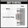 Hihaha 4pcs OD 72.6mm to ID 54.1mm Aluminum Alloy Car Hub Centric Rings Wheel Bore Center Spacer Durable Material view 3