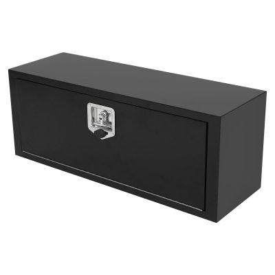 Confote Black Steel Underbody Truck Tool Box with T-Handle Lock, Heavy Duty Truck Storage Organizer - Waterproof, 36"x 12"x 14" inch
