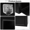 Confote Black Steel Underbody Truck Tool Box with T-Handle Lock, Heavy Duty Truck Storage Organizer - Waterproof, 36"x 12"x 14" inch view 3