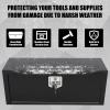 Confote Black Steel Underbody Truck Tool Box with T-Handle Lock, Heavy Duty Truck Storage Organizer - Waterproof, 36"x 12"x 14" inch view 4