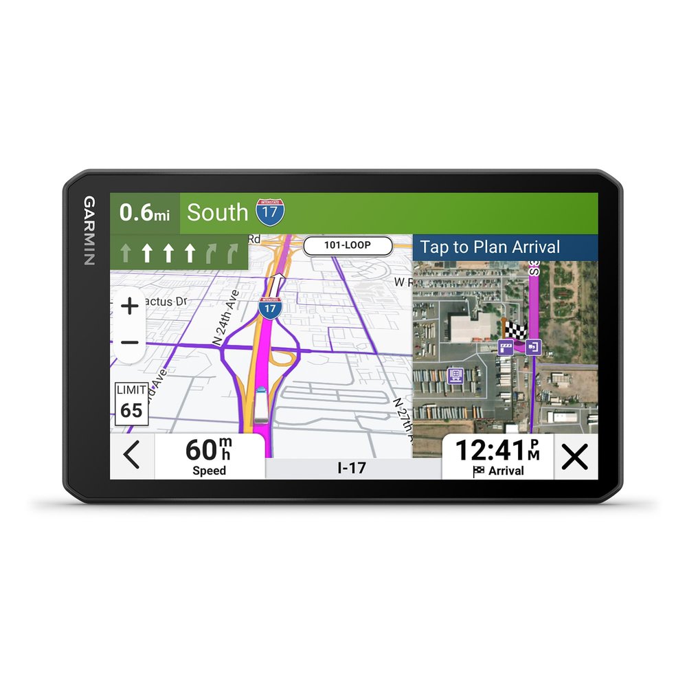 Garmin dezl OTR720, Large 7' GPS Navigator, Custom Truck Routing, Satellite Imagery, Wind Speed, Community-Shared Loading Docks & Parking Availability