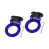 REPAIROCK 2 Set Universal Blue Ring Shaped Car Tow Hook Decor Bumper Trailer Sticker Auto Replacement Parts view 1