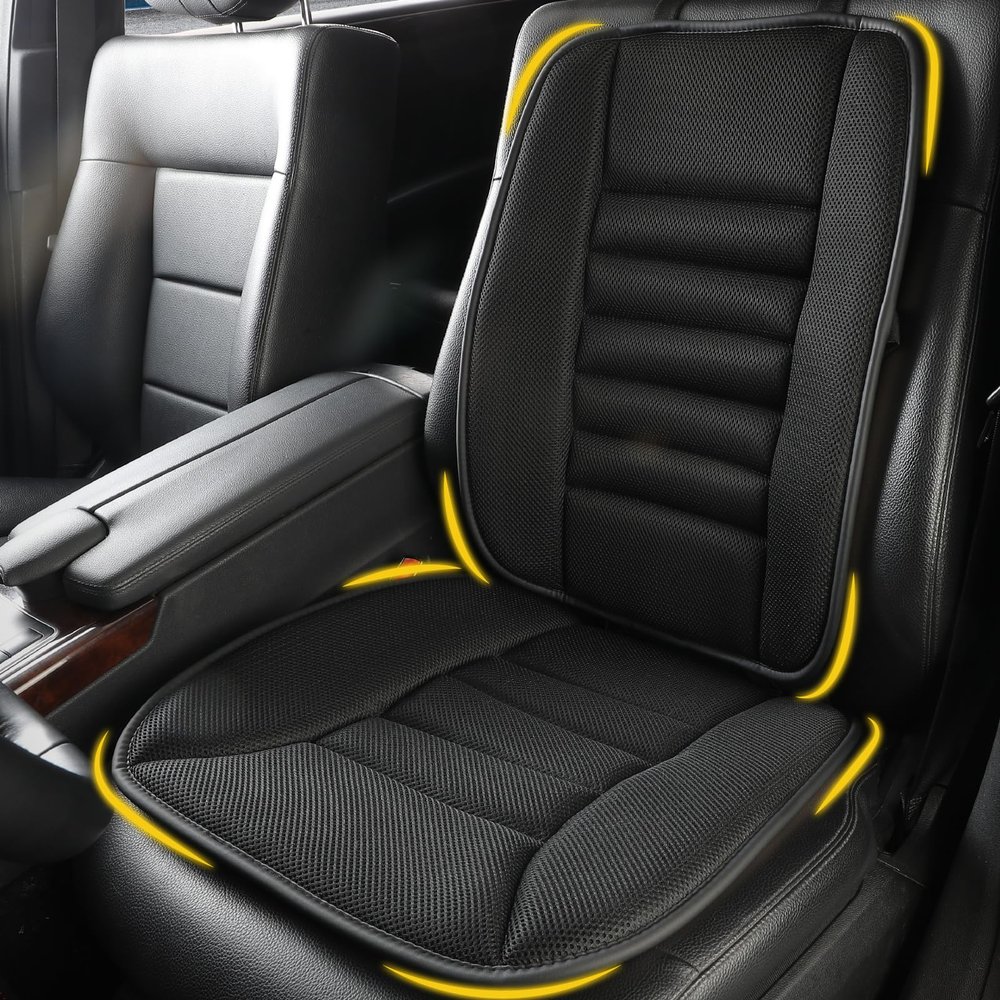 Lofty Aim Car Seat Cushion with Back Support Pillow, Driver Seat Cushion