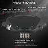 cciyu D1734 Brake Pads w/Hardware Rear Disc Brake Pad Set view 3