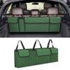 Honibaoto Car Trunk Organizer, Backseat Hanging Large Storage with Adjustable Straps,Waterproof PVC Collapsible Cargo Bag, Car Interior Accessories for Auto SUV MPV (Green) view 1