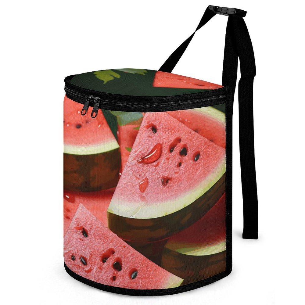 MNBVKL Garbage Storage Bags, Ripe Watermelon Slice Seeds Printed Garbage Storage Bags,car Garbage Storage Bags,Portable Garbage Storage Bags