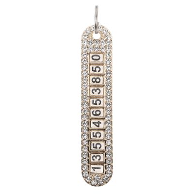 OUNONA Car Number Keychain with Rhinestone Phone Holder Stylish Key Holder for Car Keys Secure -loss Tag for Daily Use Convenient Information Display