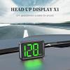 GPS Digital Speed Meter with MPH, Car Head Up Display for All Cars, USB Cable Plug & Play (X1-Green-New) view 2