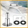 Partuto Straight Thru Hull Exhaust Skin Fitting with Screws and Nuts for 24mm 0.94 Inch Tube Pipe Stainless Steel Replacement view 2