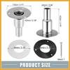 Partuto Straight Thru Hull Exhaust Skin Fitting with Screws and Nuts for 24mm 0.94 Inch Tube Pipe Stainless Steel Replacement view 4