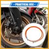 Partuto Hydraulic Brake Hose Line Pipeline, 120cm 47.24" 10mm 0.39" Braided Oil Pipe W/Tube Nut Universal for Motorcycle ATV Go Kart Durable Stainless Steel Orange with Spring Replacement view 2