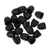 VekAuto 20pcs Wheel Lug Nut Bolt 8mm Rims Tire Nut Screws Dust Cap Cover Nut Protection Plastic Black Exterior view 1