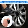 VekAuto 20pcs Wheel Lug Nut Bolt 8mm Rims Tire Nut Screws Dust Cap Cover Nut Protection Plastic Black Exterior view 3