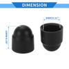 VekAuto 20pcs Wheel Lug Nut Bolt 8mm Rims Tire Nut Screws Dust Cap Cover Nut Protection Plastic Black Exterior view 4