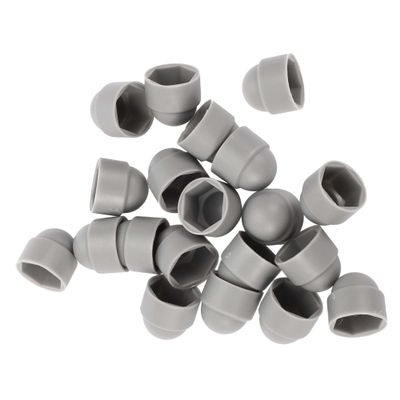 VekAuto 20pcs Wheel Lug Nut Bolt 30mm Rims Tire Nut Screws Dust Cap Cover Nut Protection Plastic Gray Exterior