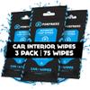 Fortress Car Interior Wipes (25 ct, Pack of 3) for Car Interior Cleaning, Dashboard, Seats, Detailing, and Steering Wheel [Travel Size] Skin-Safe Car Interior Cleaner Supplies view 1