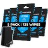 Fortress Car Wipes with Microfiber Cloth (25 ct, Pack of 5) for Interior Cleaning, Dashboard, Seats, Detailing, Steering Wheel [Travel Size] Skin-Safe Cleaner Supplies view 1