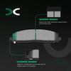 SCITOO D1589 D1901 Front Semi-Metal Rear Ceramic Brake Pads Sets w/Hardware view 2