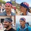 HFZRZFH 4-Pack Do Rags/Dew Rags for Men & Women Sweat-Wicking, Adjustable, Patriotic, UV Protection view 2