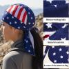 HFZRZFH 4-Pack Do Rags/Dew Rags for Men & Women Sweat-Wicking, Adjustable, Patriotic, UV Protection view 3