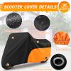 Tokept Scooter Cover, Waterproof Outdoor Moped & Vespa Cover, Orange view 3