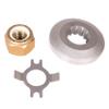 SouthMarine Boat Engine 73345 92647M 73345A1 18-4233 Thrust Washer, 76281 Tab Washer, 69578Q1 18-3704 Propeller Nut for Mercury 25HP 30HP 35HP 40HP 45HP 50HP 60HP 70HP Outboard Motor Prop Shaft view 1