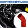 X AUTOHAUX 1 Pcs 83mm/3.27" ID 120mm/4.72" Length 45 Degrees Red Car Silicone Hose Coolant Hose Universal view 2