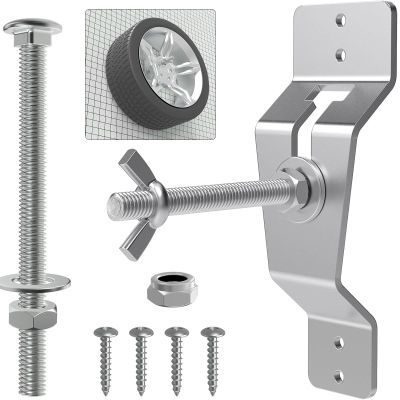 Arilaca Trailer Spare Tire Mount for Utility Trailer Accessories, Silver Steel Wall Mount, Max Load 150 lbs