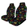 OXJOIIS Seat Covers for Cars Cool Video Game Weapon Funny Gamer Fire Pattern Car Seat Covers for Front Seats, Automotive Interior Covers for Car Truck SUV view 1