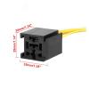 5pcs DC 12V/24V 80A 4 Terminals Relay Socket Harness Connector for Auto Car view 4