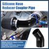 INFINAUTO 45 Degree 3.0 Inch to 3.5 Inch ID 4Ply Car Elbow Reducer Silicone Hose Coupler Intercooler Tube Intake Piping Black 76-89mm Stylish Design view 2