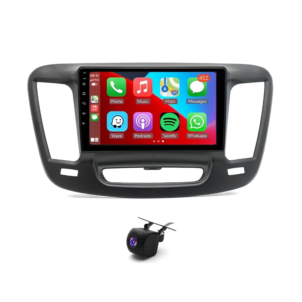 Car Audio with Carplay Radio Car Multimedia Player Portable Wireless Car Stereo Car Backup Camera Infotainment System for Car 9In Stereo Radio GPS Navigation Compatible for 200 200C 200S 2015-2019