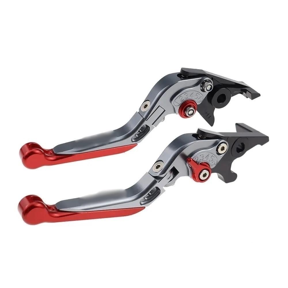 QUNMDYM for Suzuki DL650 V-Strom 2011-2021 2022 2023 Motorcycle CNC Brake Clutch Levers Adjustable Folding Extendable Lever(Red)