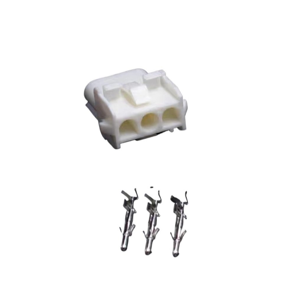 DLAHPJPT Automotive Electrical connectors 1 Set 3 Pin TE Automobile Elevator Connector Socket 6.3MM Male Female Pitch to Pl*/UG Air Docking 63080 6358 350766-1(Follow me cheaper-01,1 Set)