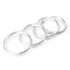 Bacar Silver Car Interior AC -condition Control Switch Button Cover Ring Trim Inner Decor Accessories for Audi A3 8V 2012 2013 2014 2015 2016 2017 2018 2019 view 2