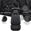 2-Seats Car Seat Covers for Hyundai Accent 2012-2022 Leather Auto Vehicle Seat Covers Excellent Quality Car Seat Cover,Waterproof Wear-Resistant Seat Cover Airbag Compatible(Classic&Black-Luxury) view 2