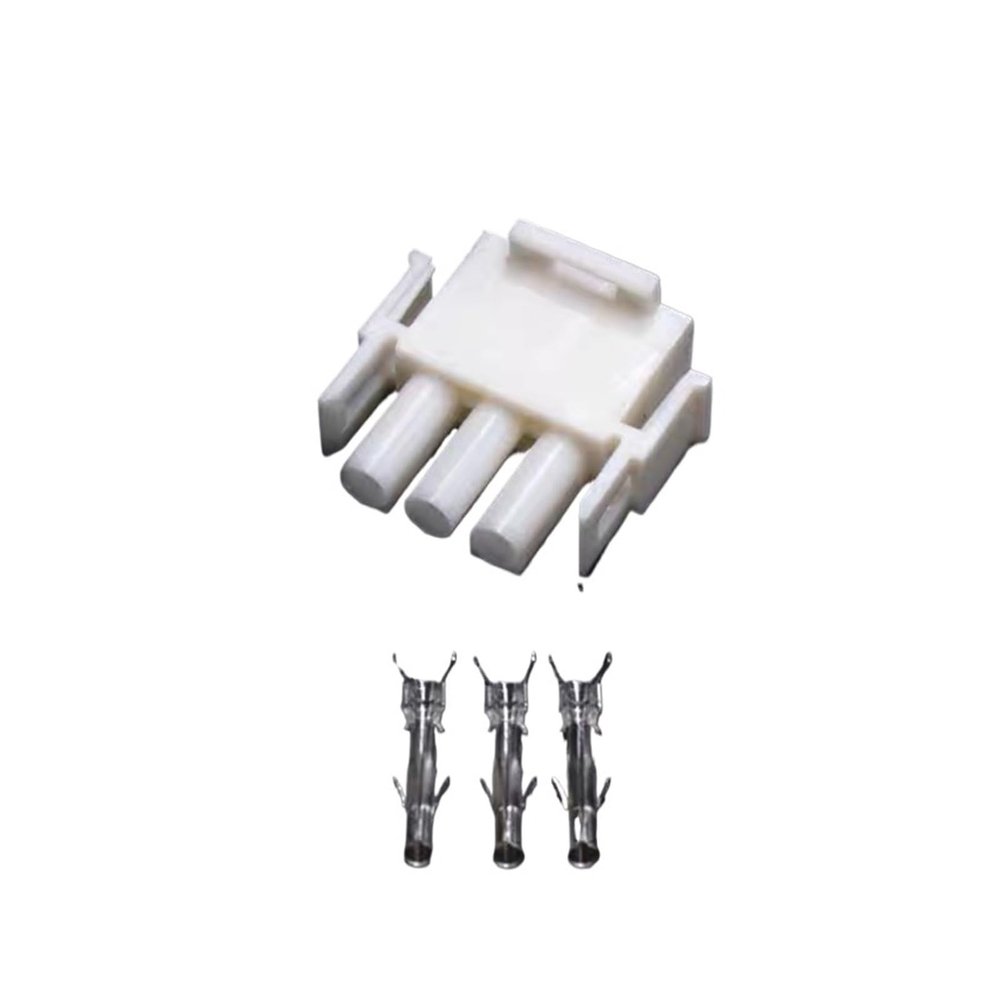DLAHPJPT Automotive Electrical connectors 1 Set 3 Pin TE Automobile Elevator Connector Socket 6.3MM Male Female Pitch to Pl*/UG Air Docking 63080 6358 350766-1(Follow me Cheaper,1 Set)