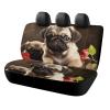 NWTRJ Puppys Pug Car Back Seat Covers Soft Waterproof Cars Rear Bench Cushion Covers Dust and Scratch Proof Auto Backrest Protector Cover Universal Fit Most Trucks SUV Van view 1