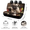 NWTRJ Puppys Pug Car Back Seat Covers Soft Waterproof Cars Rear Bench Cushion Covers Dust and Scratch Proof Auto Backrest Protector Cover Universal Fit Most Trucks SUV Van view 2