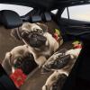 NWTRJ Puppys Pug Car Back Seat Covers Soft Waterproof Cars Rear Bench Cushion Covers Dust and Scratch Proof Auto Backrest Protector Cover Universal Fit Most Trucks SUV Van view 4