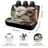 NWTRJ Funny Alpaca Car Back Seat Covers Soft Waterproof Cars Rear Bench Cushion Covers Dust and Scratch Proof Auto Backrest Protector Cover Universal Fit Most Trucks SUV Van view 2