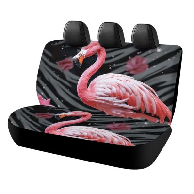 NWTRJ Flamingo Car Back Seat Covers Soft Waterproof Cars Rear Bench Cushion Covers Dust and Scratch Proof Auto Backrest Protector Cover Universal Fit Most Trucks SUV Van