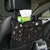 YLYNIU Car Backseat Organizer, PU Leather Back of Seat Car Hanging Organizer with Pockets Leakproof Car Garbage Bag Hanging Car Seat Storage Box Travel Accessories Foldable (Moon & Stars Black) view 4