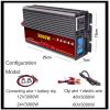 Pure sine Wave Power Inverter 3000W 4000W 5000W 6000W DC 12V/24V/48V/60V/72V to AC 110V 220V LCD Display Converter,AC Outlets,Dual Cooling Fans, for RV Truck Car(3000W,60Vto220V) view 2