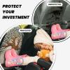 VTCTOASY Kick Mat Back Seat Protector for Car 2 Pack Extra Large Car Back Seat Cover with 3 Storage Pockets Waterproof Seat Back Protector Tree Printed Backseat Car Organizer for Trucks SUV view 2