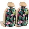 Kick Mat Back Seat Protector for Car 2 Pack Extra Large Car Back Seat Cover with 3 Storage Pockets Waterproof Seat Back Protector Tropical Cactus Tree Flower Backseat Car Organizer for Trucks SUV view 1