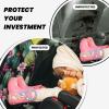 Kick Mat Back Seat Protector for Car 2 Pack Extra Large Car Back Seat Cover with 3 Storage Pockets Waterproof Seat Back Protector Tropical Cactus Tree Flower Backseat Car Organizer for Trucks SUV view 2