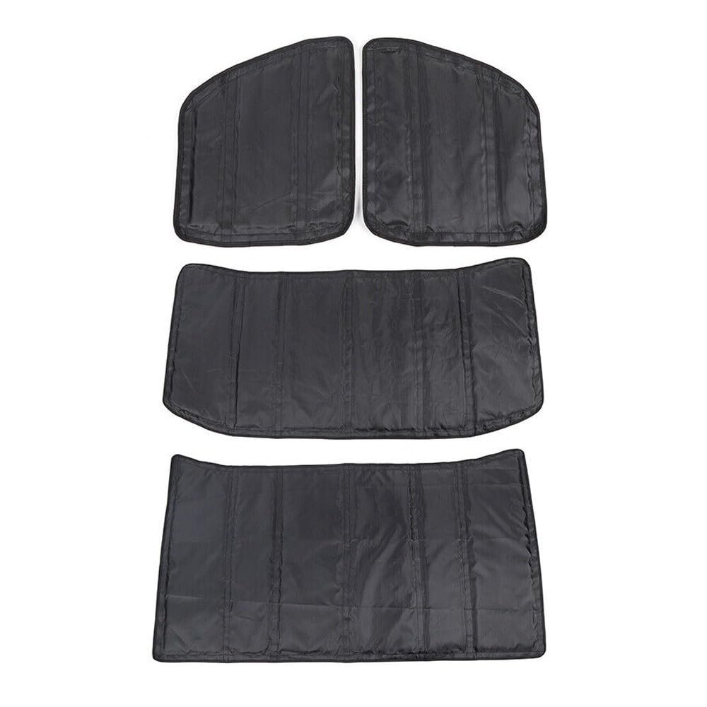 KQXAXSX Headliner Roof Heat Insulation Sound Cotton Black 4pcs Left Right Front Rear Upper Lower for Jeep for Wrangler 2018-2023 Keep Interior Temperatures Down in the Summer-in Summer