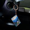 R and R Imports Seawall Beach Maine Souvenir Rectangle Wooden Keychain Beach Design Single view 2